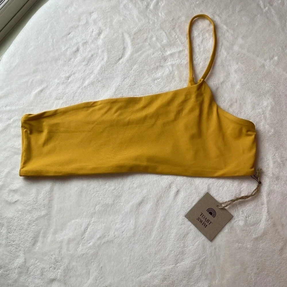 New! Free People x Toast Signature One-Shoulder Bikini top 19463